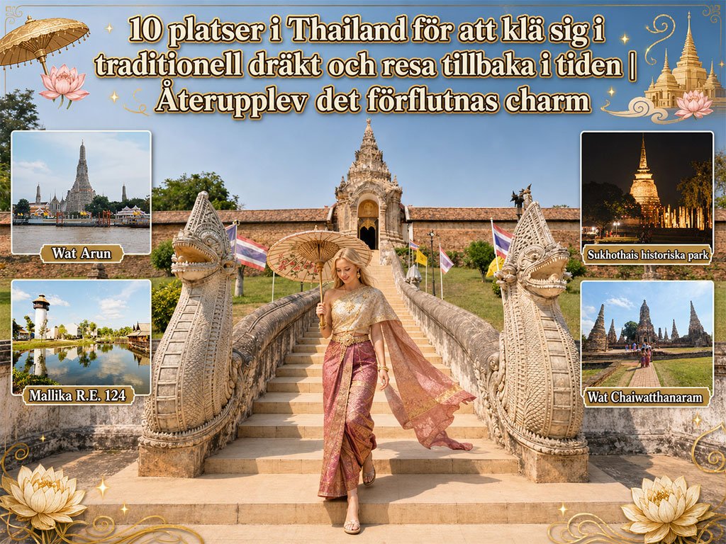 10 platser för thai-dräkt och tidsresa