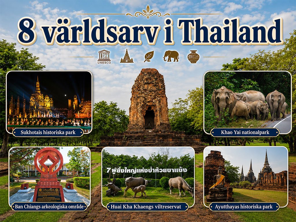8 världsarv i Thailand