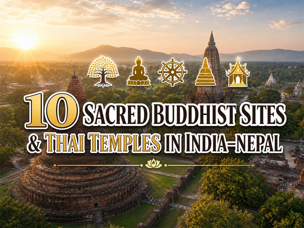 10 heliga buddhistiska platser och thailändska tem